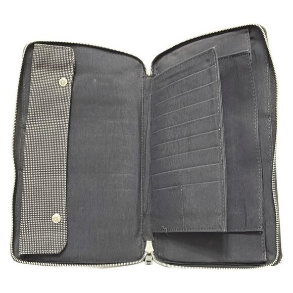 Auth HERMES Her Line Purse GM - Gray Black Polyamide Polyester None Long Wallet - Picture 4 of 6